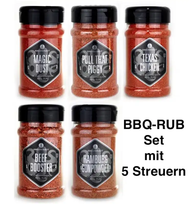 Jetzt Bestellen Ankerkraut 5er BBQ Rub Marinaden Set