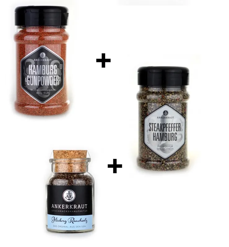Günstig Ankerkraut 3er BBQ Rub Marinaden und Gewürze Set für Steaks