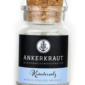 Schnäppchen Ankerkraut Kräutersalz Meersalzmischung würziges Salz im Korkenglas 100 g