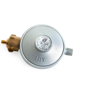Paella World Gasdruckminderer 50 mbar ohne Sicherheitsventil 1/4‘‘ Linksgewinde Preisknaller