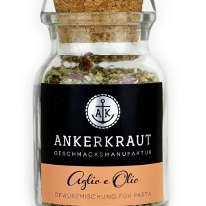 Ankerkraut Aglio e Olio Gewürzmischung im Korkenglas 50 g Pastagewürz Beliebt
