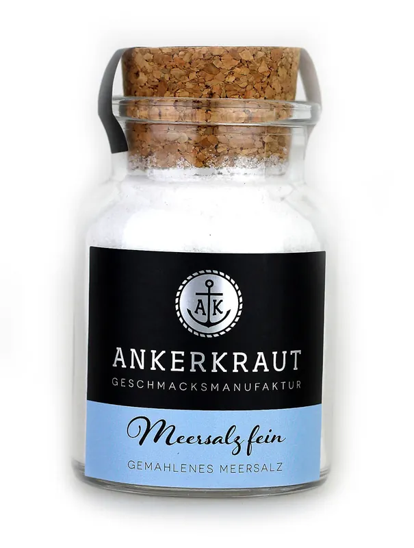 Neuheit Ankerkraut Meersalz fein Salze im Korkenglas 170 g Gewürzsalz