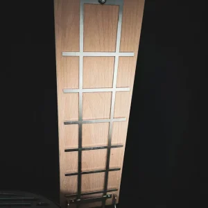 DEINWERK Flammlachsbrett für Feuerplatte aus massiver Buche mit Edelstahlbügel Neu