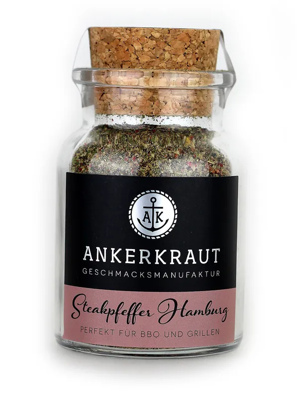 Sale Ankerkraut Steakpfeffer Hamburg Pfeffergewürz im Korkenglas 80 g Pfeffermix