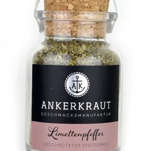 Highlight Ankerkraut Limettenpfeffer Pfeffer Korkenglas 75g Pfeffergewürz Pfeffermischung