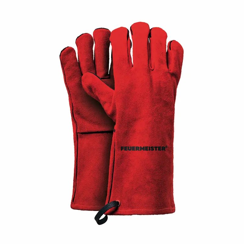 Feuermeister BBQ Paar Grillhandschuhe 5 Finger Grillfingerhandschuhe Gr 10 Leder Bestpreis