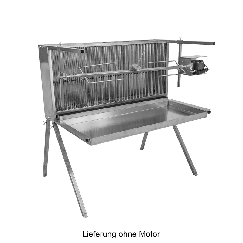 Schneller Versand Schneider Spanferkelgrill aus Edelstahl 120 cm Drehspieß Grillspieß