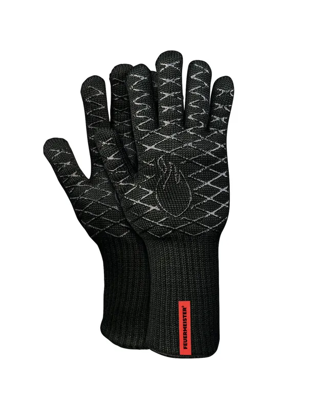 Günstig Feuermeister BBQ Aramid Grillhandschuhe Paar 5 Finger Grillfingerhandschuh Gr. 8
