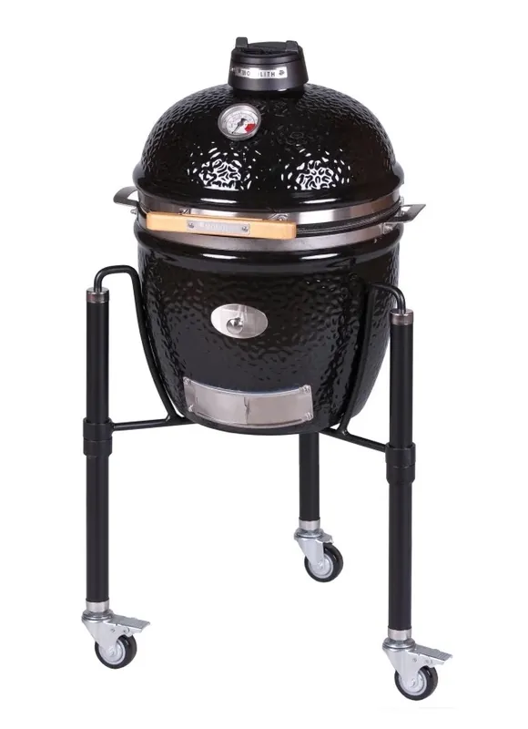 Monolith Keramikgrill Junior PRO-Serie 2.0 Schwarz Ø 33 cm Grillrost inklusive Gestell Schnäppchen