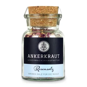 Ankerkraut Rosensalz Korkenglas 130 g grobes Salz für die Mühle Gewürzsalz Preis Gesenkt