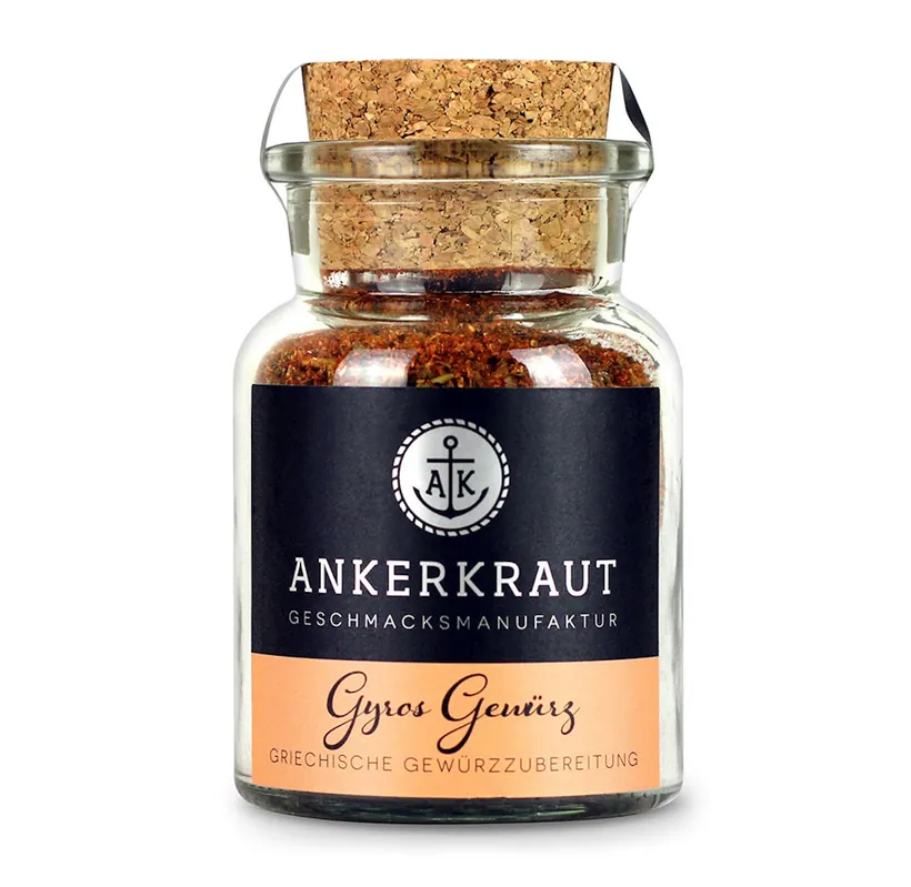 Preiswert Ankerkraut Gyros Gewürz Korkenglas 80 g griechische Gewürzzubereitung