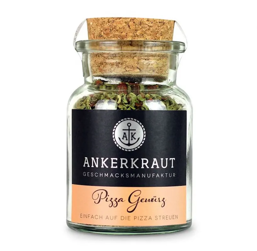 Ankerkraut Pizza Gewürz Gewürzzubereitung Gewürzmischung Korkenglas 45 g Direkt Vom Hersteller