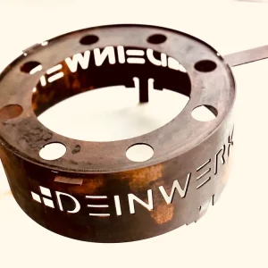 DEINWERK Wok-Aufsatz aus Corten Ø 30cm für Grillfass Grilltonne Feuertisch Feuerstelle Markenprodukt