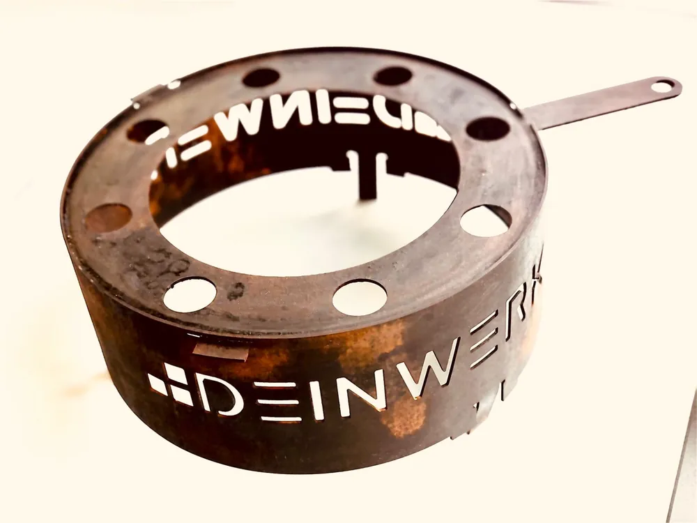 DEINWERK Wok-Aufsatz aus Corten Ø 30cm für Grillfass Grilltonne Feuertisch Feuerstelle Markenprodukt