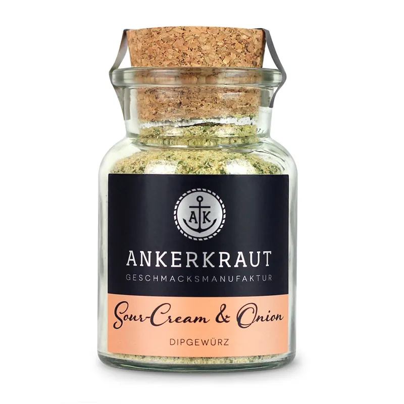 Ankerkraut Sour-Cream & Onion Dipgewürz Korkenglas 80 g Gewürzmischung Super-Preis