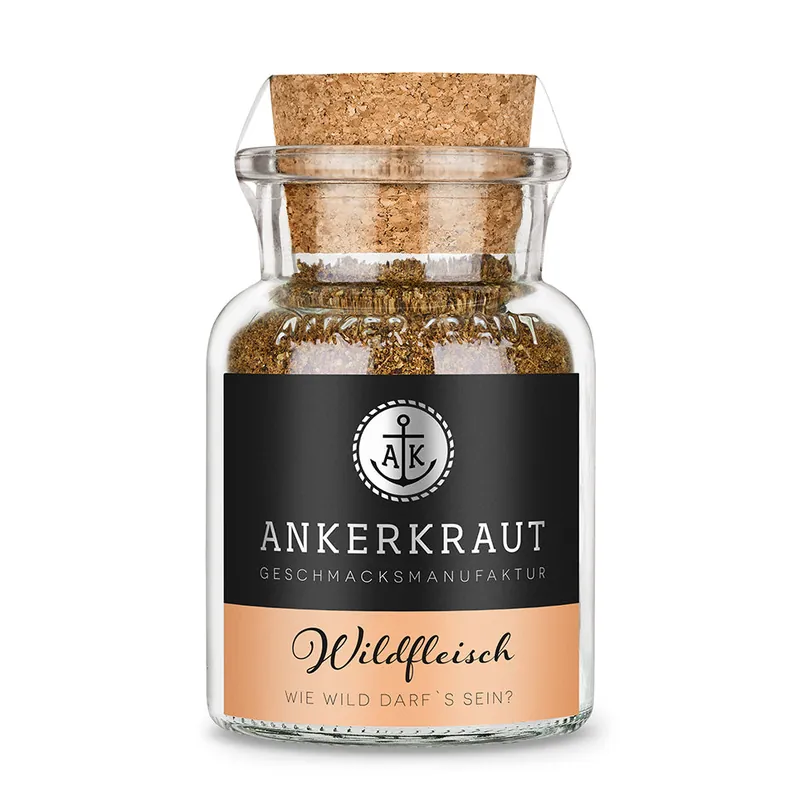 Ankerkraut Wildfleisch Gewürzzubereitung Gewürzmischung für Wild im Korkenglas 75 g Sonderangebot