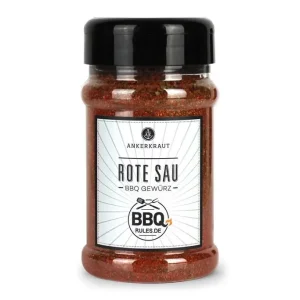 Schnäppchen Ankerkraut Rote Sau Gewürzmischung Gewürzsalz BBQ Rub für Schweinefleisch im Streuer 210 g