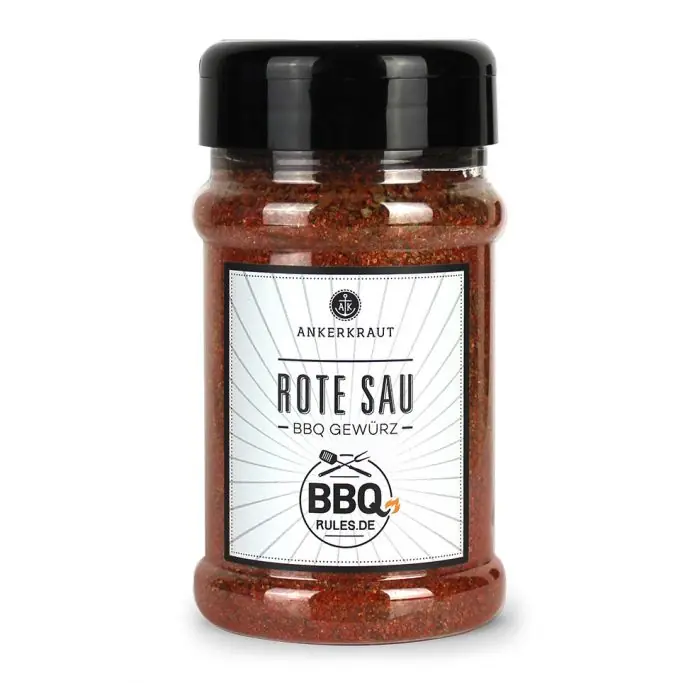 Schnäppchen Ankerkraut Rote Sau Gewürzmischung Gewürzsalz BBQ Rub für Schweinefleisch im Streuer 210 g