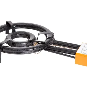 Paella World Paella-Brenner 2-Ring-Gasbrenner mit Zuendsicherung Ø 46 cm - 16,3 kW, 50 mbar Zertifiziert