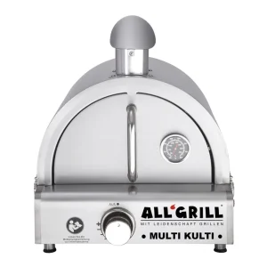 Jetzt Bestellen Allgrill MULTI-KULTI Set 2 zündgesichert - Gasgrill + Edelstahlpizzahaube mit Kamin