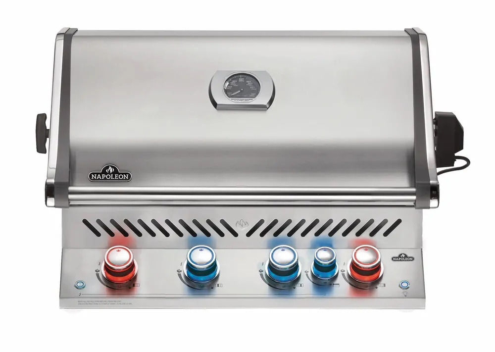 Echt Napoleon Prestige Pro 500 Edelstahl Einbau-Gasgrill ERDGAS 21,7 kW 5 Brenner inkl. Drehspieß-Set BIPRO500RBNSS-3
