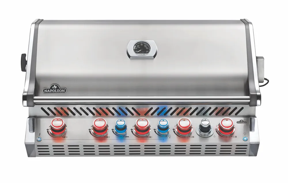 Napoleon Prestige Pro 665 Edelstahl Einbau-Gasgrill 27 kW 7 Brenner inkl. Drehspieß-Set BIPRO665RBPSS-3 Preisreduziert