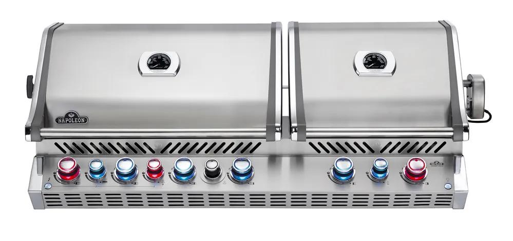 Napoleon Prestige Pro 825 Edelstahl Einbau-Gasgrill 33,3 kW 9 Brenner inkl. Drehspieß-Set BIPRO825RBIPSS-3 Preiswert