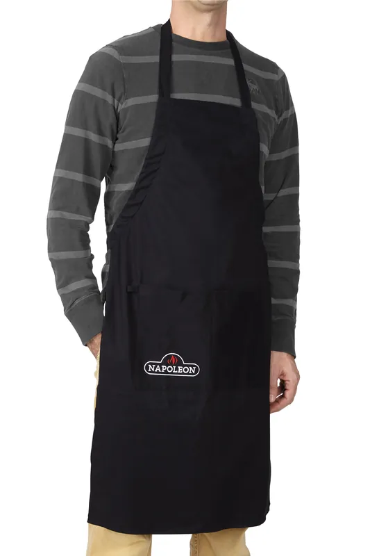 Zertifiziert Napoleon Baumwollschürze Grillschürze Schwarz mit Napoleon Logo 62131