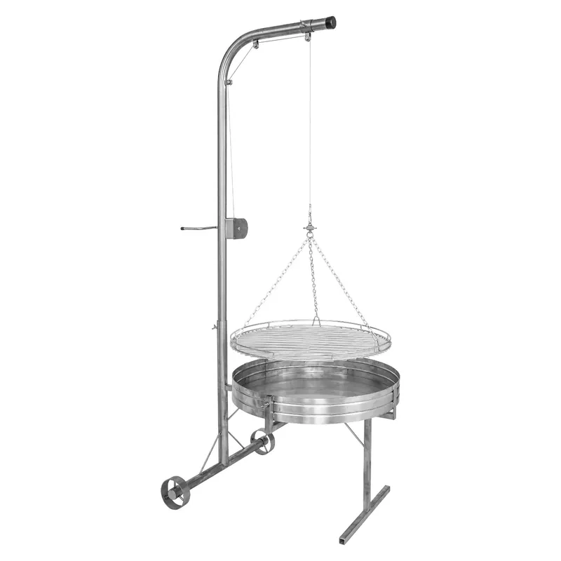 Online Kaufen Schneider fahrbare Grillstation aus Edelstahl Grillrost Ø 100 cm Schwenkgrill Schwenker