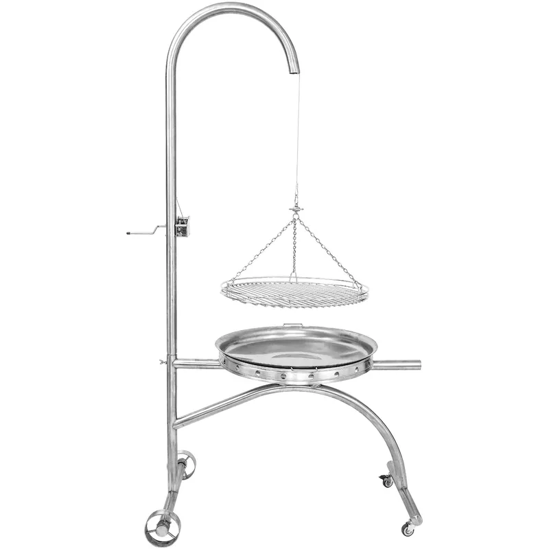 Schneider fahrbare Grillstation aus Edelstahl Grillrost Ø 60 cm Schwenkgrill Schwenker Sichere Zahlung