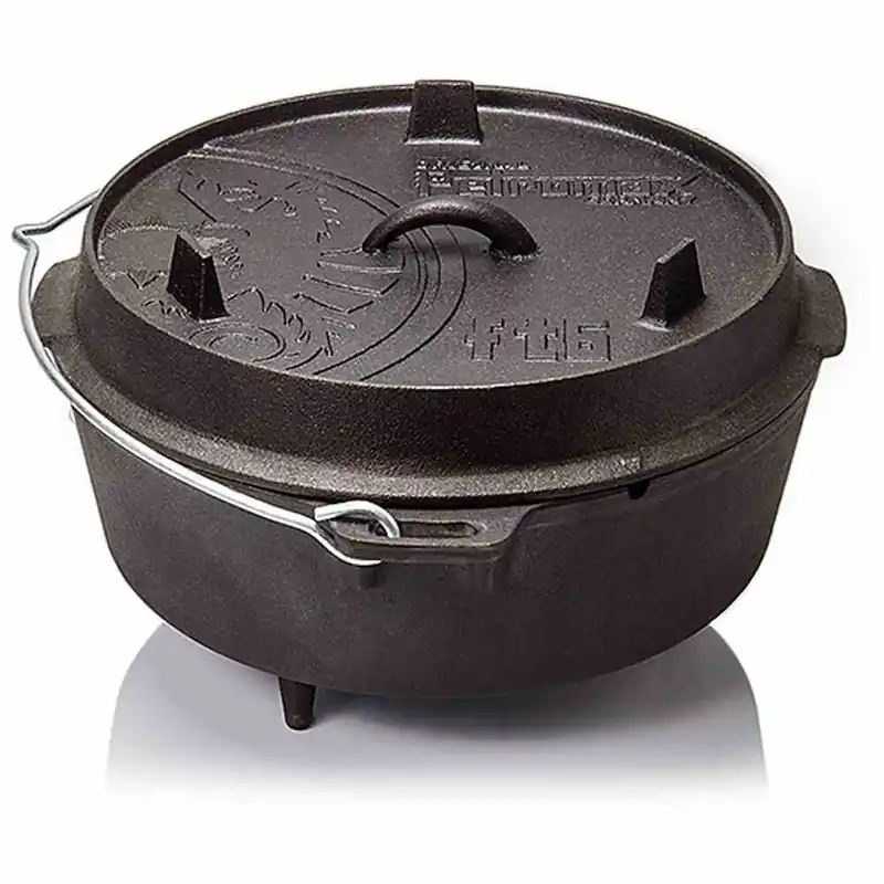 Markenware Petromax Feuertopf ft18 mit Füßen 16,1 Liter Gusseisen 43,5 x 25 x 43,5 cm