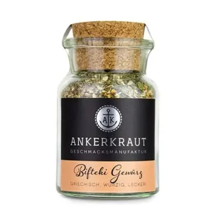 Rabatt Ankerkraut Bifteki Gewürz griechische Gewürzzubereitung Gewürzmischung im Korkenglas 80 g