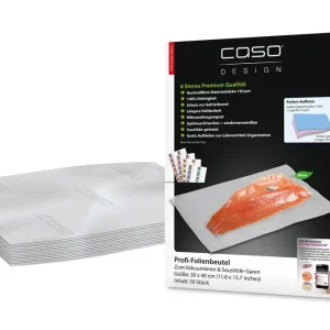 Caso Design Profi-Folienbeutel 30 x 40 cm 50 Stück für Vakuumiersysteme und Sous Vide Neu
