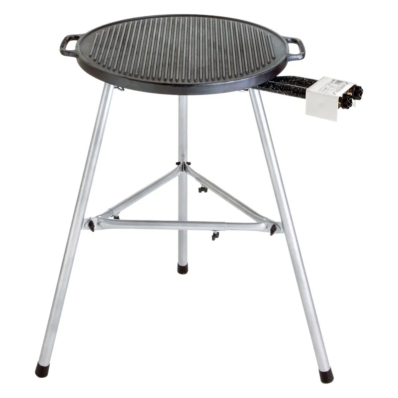Rabatt Paella World Gussplatten Set Brenner mit Grillplatte Gusseisen Ø 38/55 cm Gastronomie/Catering