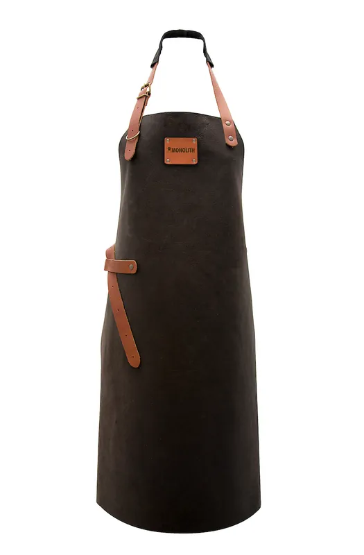 Zertifiziert Monolith Leder Grillschürze Gr. XL aus echtem Büffelleder handgemacht und hitzebeständig A-001-XL