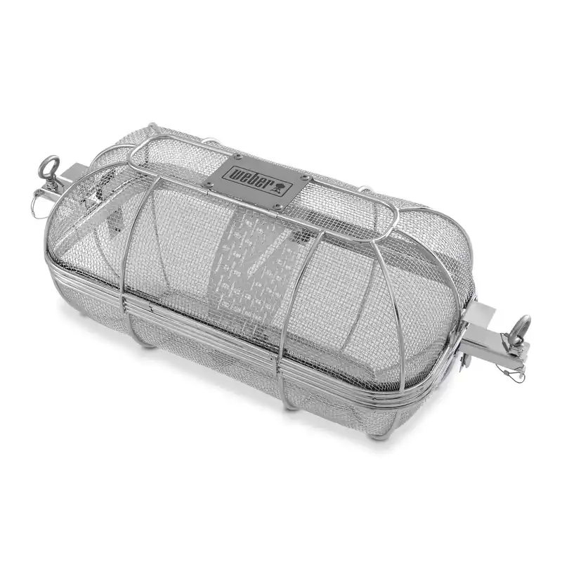 Weber CRAFTED Drehspießkorb aus feinem Drahtgewebe - passend für alle Weber Drehspieße Preisreduziert