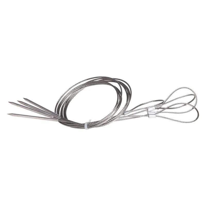 Schnäppchen Allgrill 4 Stück flexibler Grillspieß aus Edelstahl Schaschlikdraht Grilldraht 80 cm