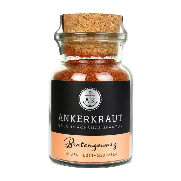 Aktuell Ankerkraut Bratengewürz Gewürzmischung Gewürzzubereitung im Korkenglas 90 g