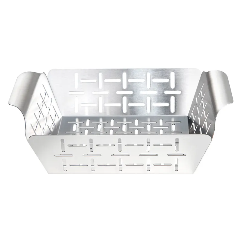 Zertifiziert Allgrill Grillkorb aus Edelstahl 19 x 24 x 5,5 cm Gemüsekorb