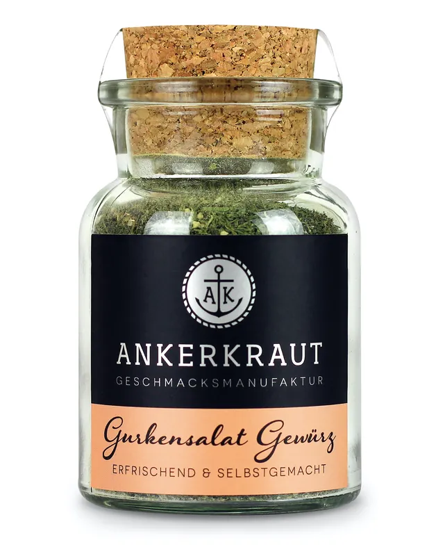 Jetzt Kaufen Ankerkraut Gurkensalat Gewürz Gewürzzubereitung Gewürzmischung im Korkenglas 60 g