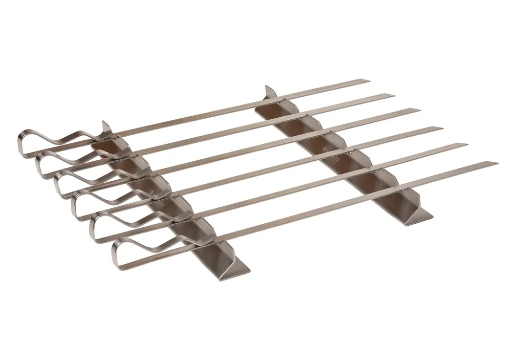 Monolith Grillspieß-Set mit 6 Spießen & 2-teiliger Halterung Edelstahl 43 cm 206001 Nur Für Kurze Zeit
