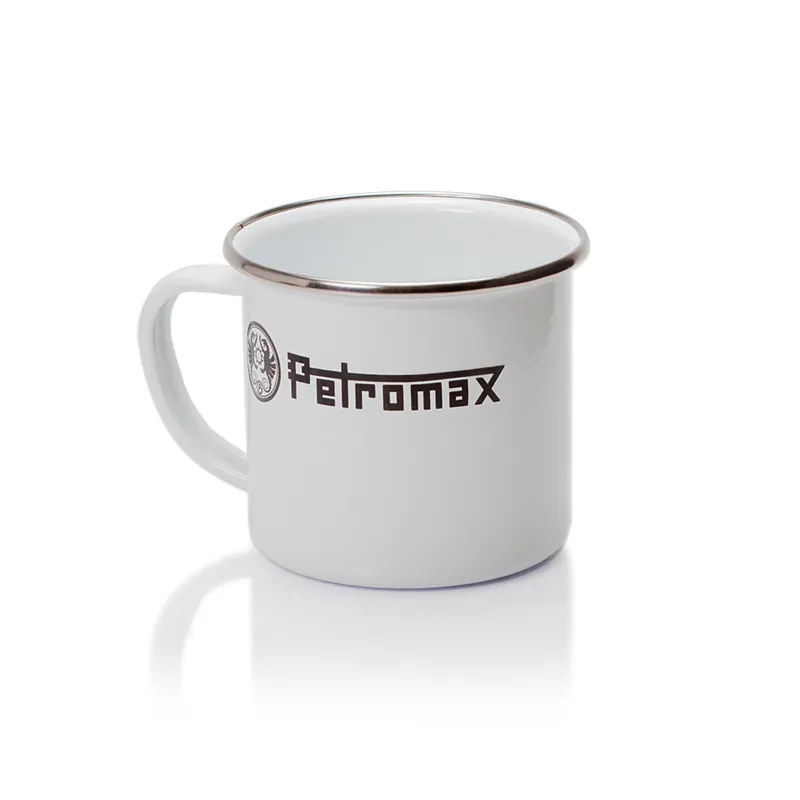 Petromax Emaille Becher weiß 300 ml - Emaillierter Kaffeebecher perfekt für Camping & Outdoor Sichere Zahlung