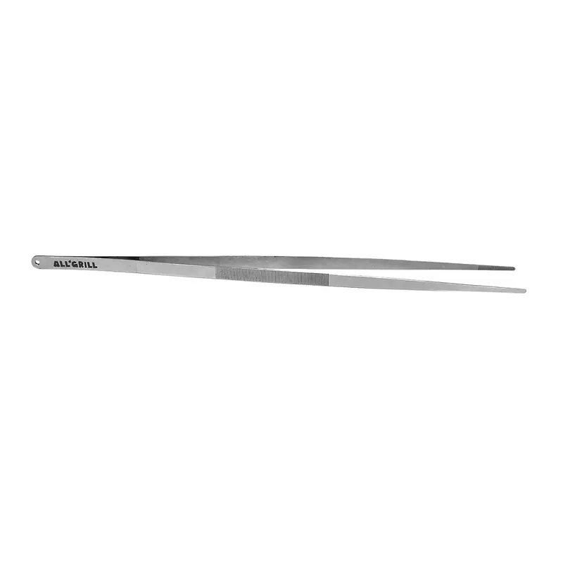 Zertifiziert Allgrill Edelstahl-Pinzette Grillpinzette für kleines und zartes Grillgut 45 cm