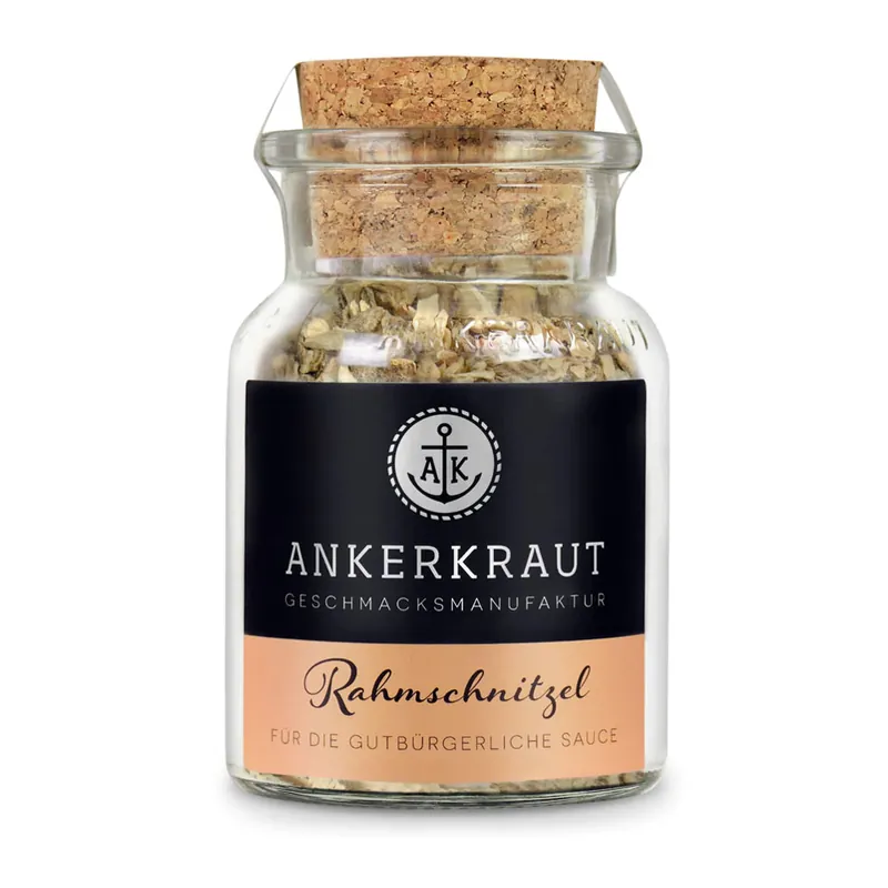 Ankerkraut Rahmschnitzel Gewürz Gewürzzubereitung für Rahmsauce im Korkenglas 75 g Kracherpreis