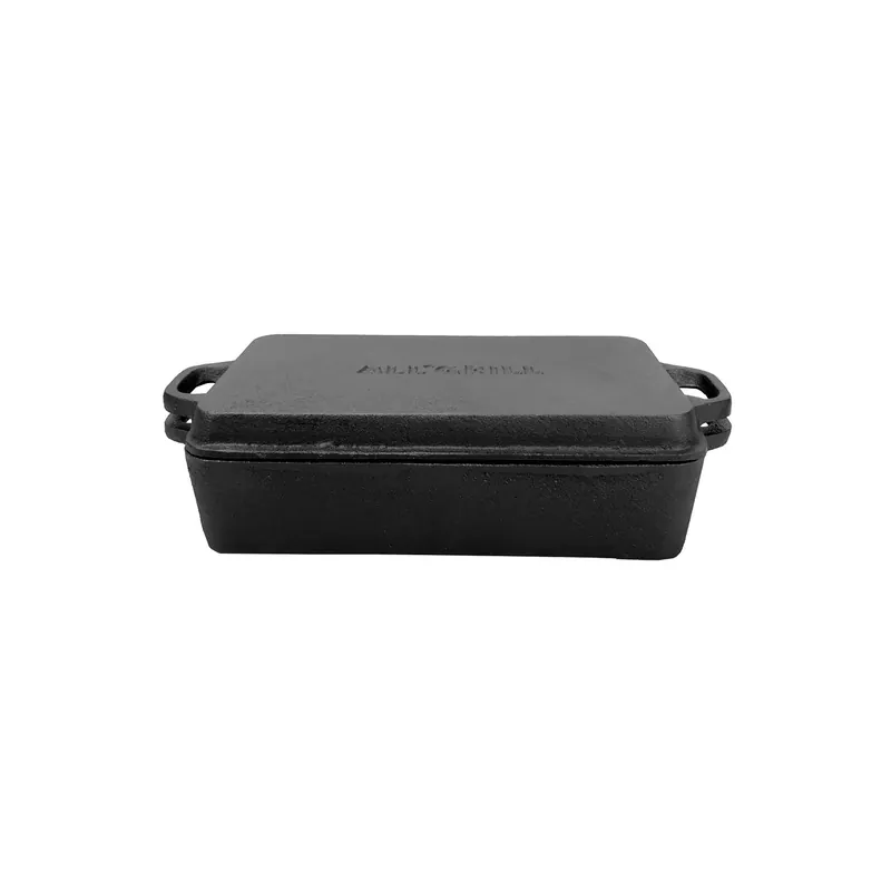 Gusseisenkuss® 2-in-1 Casserole mit Deckel 28 x 17 cm Volumen 1,5 / 0,7 Liter Gusseisen Highlight