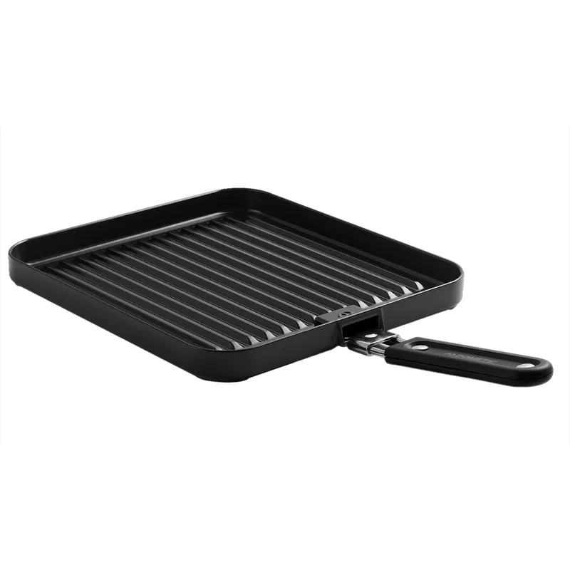 Wochenendangebot Cadac Gerippte Universal-Grillplatte für 2-Cook 3 aus Aluminium mit Griff 25 x 27 cm 98710C