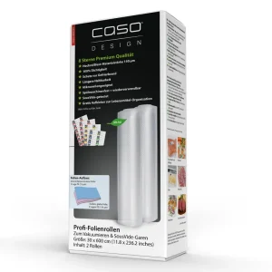 Abverkauf Caso Design Profi-Folienrollen 30 x 600 cm 2 Stück für Vakuumiersysteme und Sous Vide