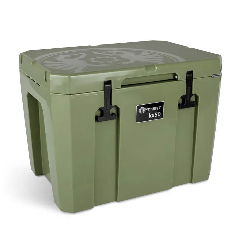 Markenware Petromax Kühlbox 50 Liter kx50 Oliv für Camping, Angeln und Picknick / Stromunabhängig