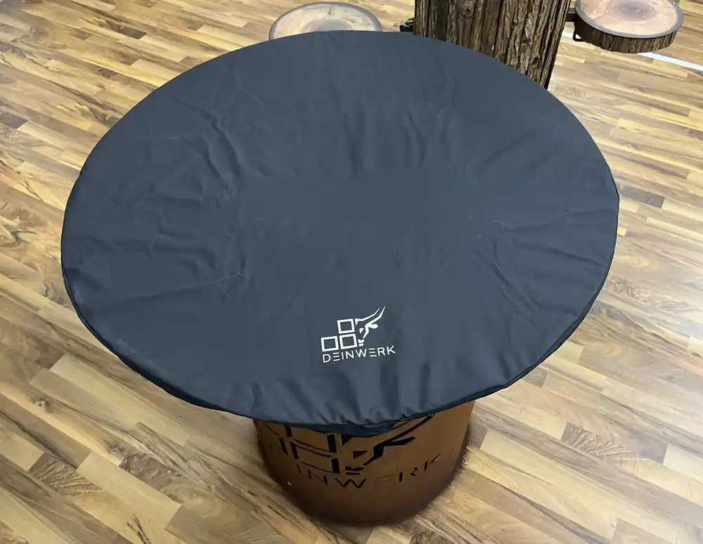 DEINWERK Abdeckung für Plancha Platte Ø 90 cm diffusionsoffen mit DEINWERK Logo Sale