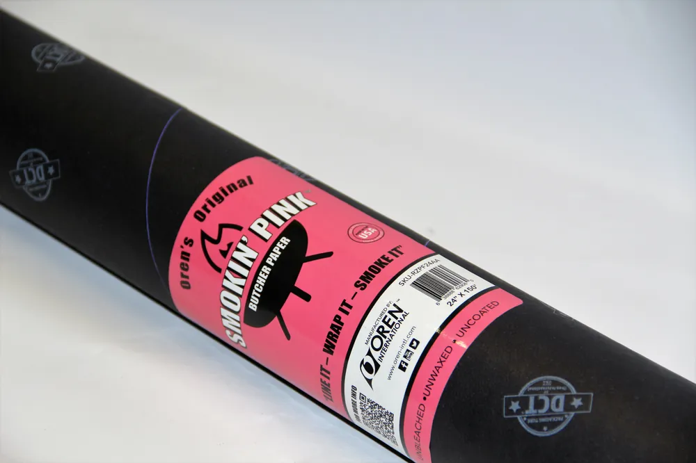 Oren Pink Butcher Paper 24” Metzgerpapier Breite 61 cm x Länge 45,72 m Zertifiziert
